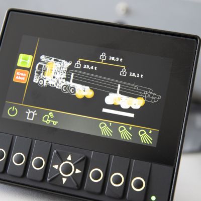 Weight indicator on the display of the DOLL control assistance system